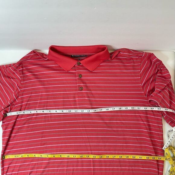 Pebble Beach| Mens 2XLarge | striped| Pima Cotton | Golf polo - Picture 9 of 12